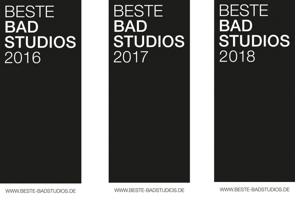 Beste Badstudios 2016 bis 2018 - 360°HzweiO Bäderausstellungen sind ausgezeichnet!